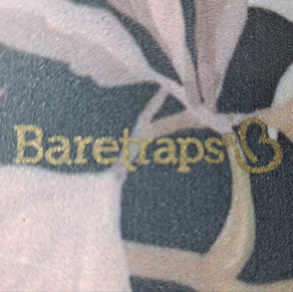 Baretraps Wedge Slide Sandals Women's 10 Black /Floral Footbed 3" Heels Open-Toe - Picture 2 of 11